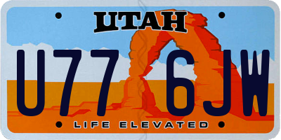 UT license plate U776JW
