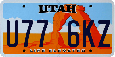 UT license plate U776KZ