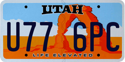 UT license plate U776PC