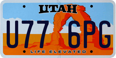 UT license plate U776PG
