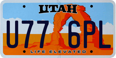 UT license plate U776PL