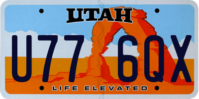 UT license plate U776QX