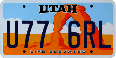UT license plate U776RL