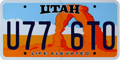 UT license plate U776TO