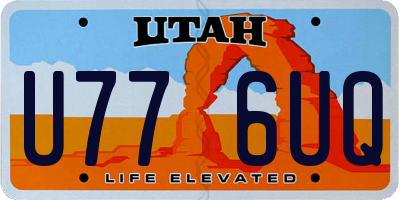 UT license plate U776UQ