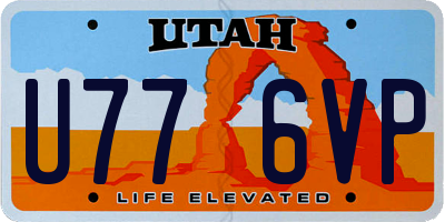 UT license plate U776VP