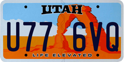 UT license plate U776VQ