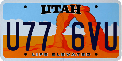 UT license plate U776VU
