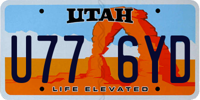 UT license plate U776YD