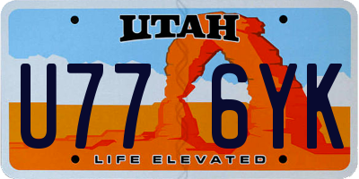 UT license plate U776YK
