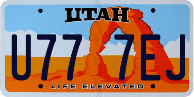 UT license plate U777EJ