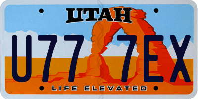 UT license plate U777EX