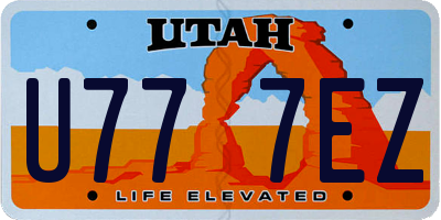 UT license plate U777EZ