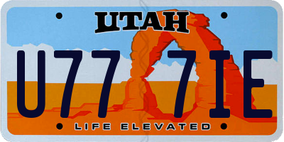 UT license plate U777IE