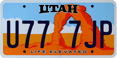UT license plate U777JP