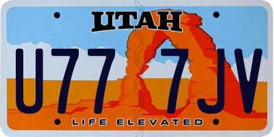 UT license plate U777JV