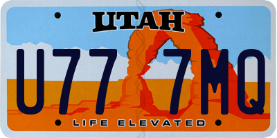 UT license plate U777MQ