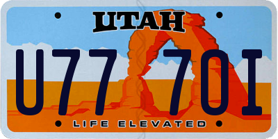 UT license plate U777OI