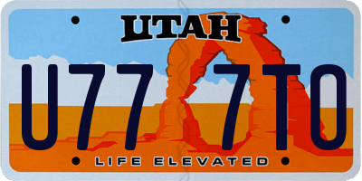 UT license plate U777TO