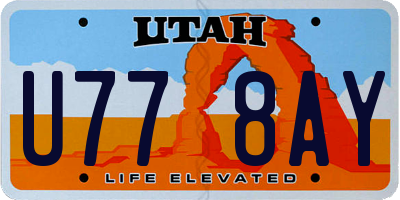 UT license plate U778AY