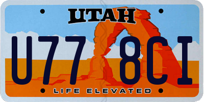 UT license plate U778CI