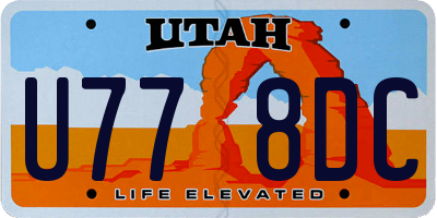 UT license plate U778DC