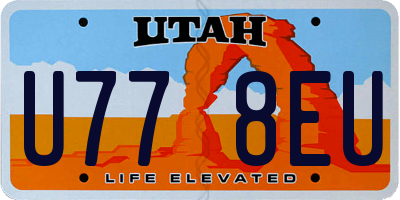 UT license plate U778EU