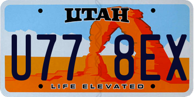 UT license plate U778EX