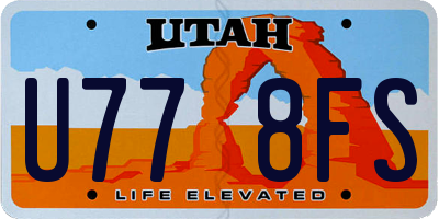 UT license plate U778FS