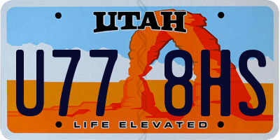 UT license plate U778HS