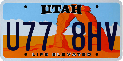 UT license plate U778HV