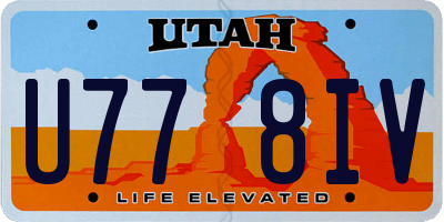 UT license plate U778IV