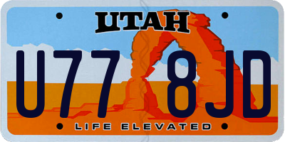 UT license plate U778JD