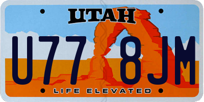UT license plate U778JM