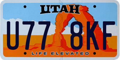 UT license plate U778KF