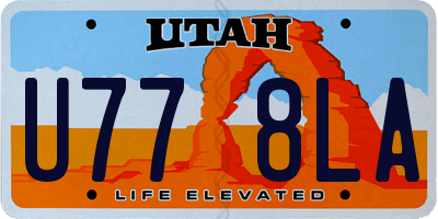 UT license plate U778LA