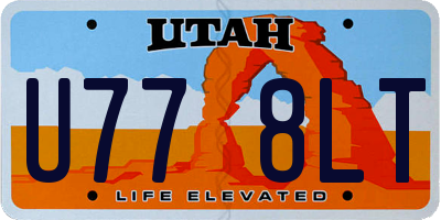 UT license plate U778LT
