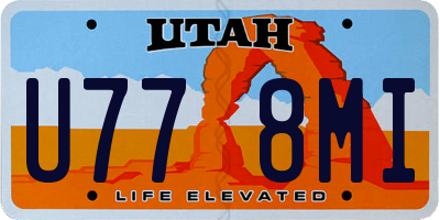 UT license plate U778MI