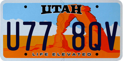 UT license plate U778QV