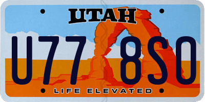 UT license plate U778SO