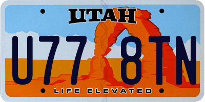 UT license plate U778TN
