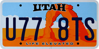 UT license plate U778TS