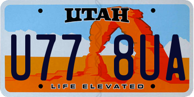 UT license plate U778UA