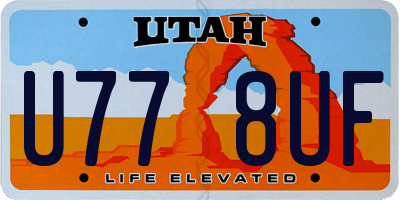 UT license plate U778UF