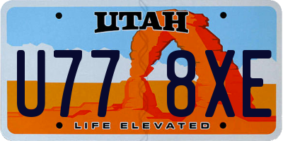 UT license plate U778XE