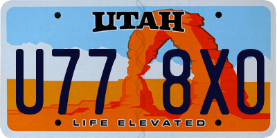 UT license plate U778XO