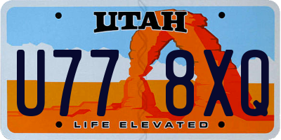 UT license plate U778XQ