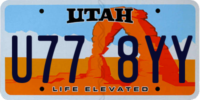 UT license plate U778YY