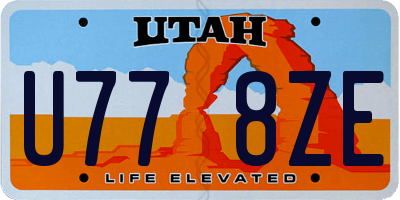 UT license plate U778ZE