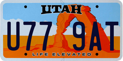UT license plate U779AT